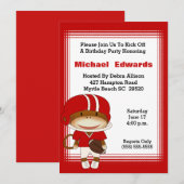 Verjaardagsuitnodigingen voor kinderen voor voetba kaart (Voorkant / Achterkant)