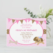 Verjaardagsuitnodigingen voor meisjes kaart (Staand voorkant)