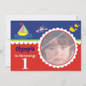 Verjaardagsuitnodigingen voor Ocean Zee Kaart (Voorkant)