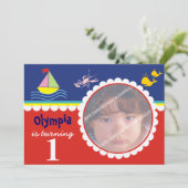 Verjaardagsuitnodigingen voor Ocean Zee Kaart (Staand voorkant)