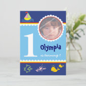 Verjaardagsuitnodigingen voor Ocean Zee Kaart (Staand voorkant)