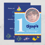 Verjaardagsuitnodigingen voor Ocean Zee Kaart (Voorkant / Achterkant)