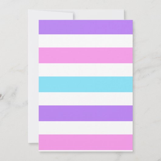 Verjaardagsuitnodigingen voor Winter Eenhoorn Kaart (Achterkant)