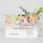 Verjaardagsuitnodigingsbloemen op Waterverf papier Kaart (Staand voorkant)