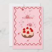 verjaardagsuitnodigingskaart van de zus kaart (Achterkant)