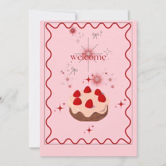 verjaardagsuitnodigingskaart van de zus kaart (Achterkant)