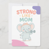 Verjaardagsuitnodigingskaart voor baby shower 'Ste Kaart (Voorkant)