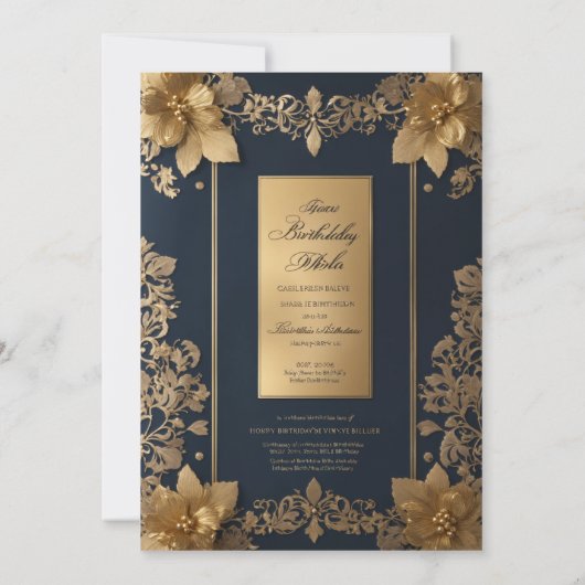 verjaardagsuitnodigingskaarten kaart (Achterkant)