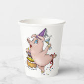 Verjaardagsvarken feesten papieren bekers (Voorkant)