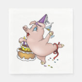 Verjaardagsvarken feesten servet (Voorkant)