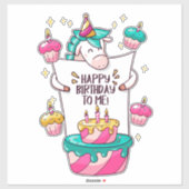 verjaardagsverjaardag voor mij sticker (Vel)