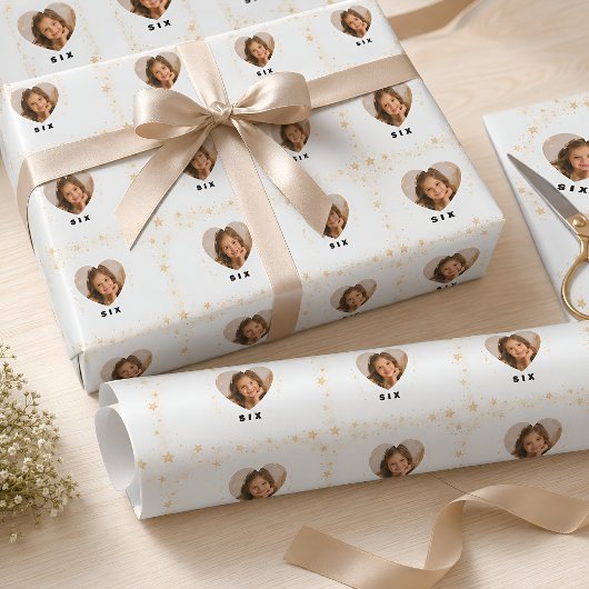 Verjaardagsverpakkings papier meisje leeftijd 6