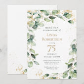 Verjaardagsverrassing 75e Eucalyptus  Kaart (Voorkant / Achterkant)