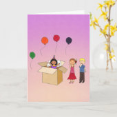 Verjaardagsverrassing gevouwen Wenskaart Kaart (Gele Bloem)