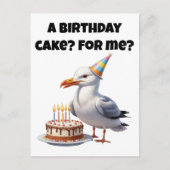 Verjaardagsverrassing van de meeuw – Taart niet ve Briefkaart (Voorkant)
