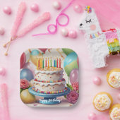 Verjaardagsviering 7-inch papieren Borden Bordje (Feest)