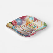 Verjaardagsviering 7-inch papieren Borden Papieren Bordje (Gebogen)