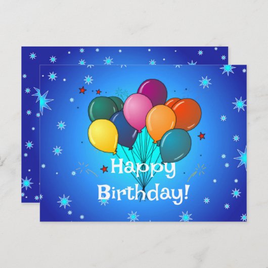Verjaardagsviering Briefkaart (Voorkant / Achterkant)