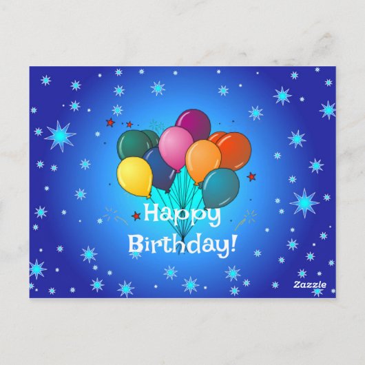 Verjaardagsviering Briefkaart (Achterkant)