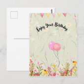 Verjaardagsviering Briefkaart (Voorkant / Achterkant)