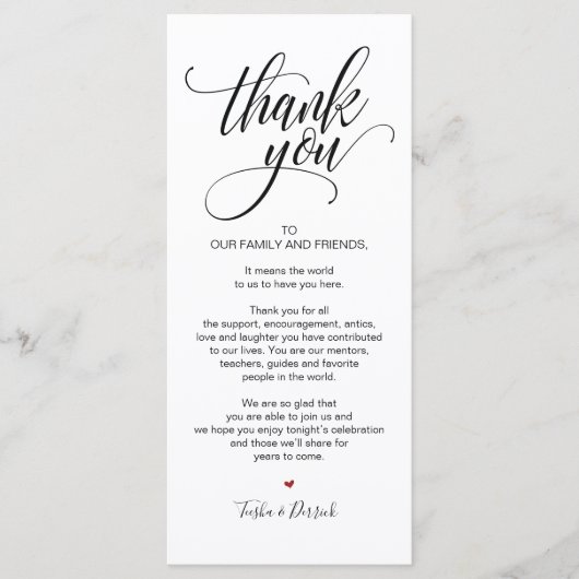 Verjaardagsviering Dank u Plaats Instelling Kaart (Voorkant)