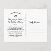 Verjaardagsviering elk jaar moderne fotocollage briefkaart (Achterkant)