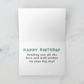 Verjaardagsviering feest taart skelet vrienden kaart (Binnen)