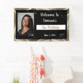 Verjaardagsviering Gouden Satijn, Sparkles Spandoek (Insitu)