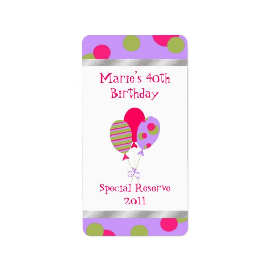 Verjaardagsviering Home Made Wijn Etiketten (Voorkant)