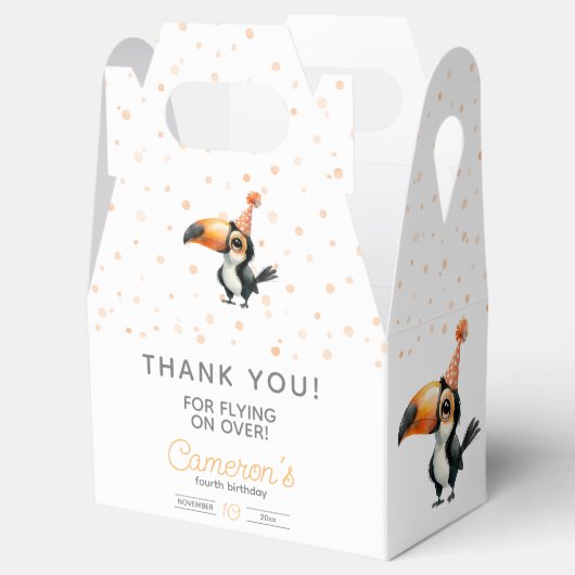 Verjaardagsviering kind bedankdoosjes (Geopend)