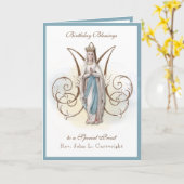 Verjaardagsviering Maagd Maria Lourdes Kaart (Gele Bloem)