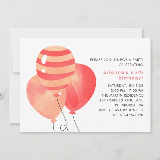 Verjaardagsviering met  Stippen en ballonnen Kaart (Voorkant)