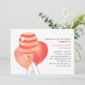 Verjaardagsviering met  Stippen en ballonnen Kaart (Staand voorkant)