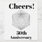 Verjaardagsviering Modern Elegant Wijnlabel Wijn Etiket (Enkel label)