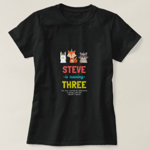 Verjaardagsviering Mooie Dieren Verjaardagskaart T-shirt