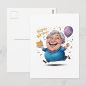 Verjaardagsviering oma briefkaart (Voorkant / Achterkant)