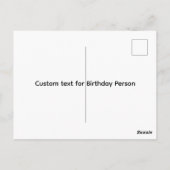 Verjaardagsviering ontwerp briefkaart (Achterkant)