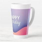Verjaardagsviering Ontwerp Latte Mok (Rechterhoek)