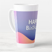 Verjaardagsviering Ontwerp Latte Mok (Linkerhoek)