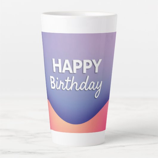 Verjaardagsviering Ontwerp Latte Mok (Voorkant)