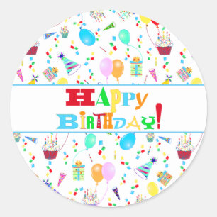 Verjaardagsviering Scavenger Hunt Party Ronde Sticker