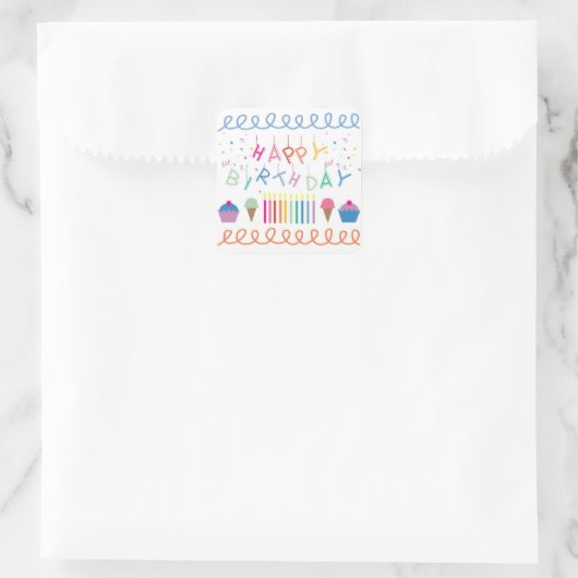 Verjaardagsviering Stickers (Tas)