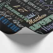 Verjaardagsviering! Subtiele aangepaste naam en le Cadeaupapier (Hoek)