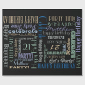 Verjaardagsviering! Subtiele aangepaste naam en le Cadeaupapier (Vlak)