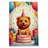 Verjaardagsviering van een Lowchen Medium Cadeauzakje (Voorkant)