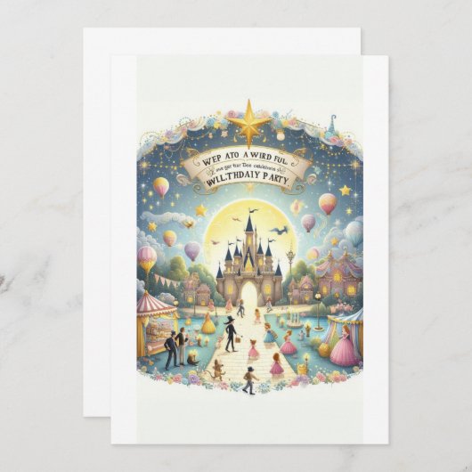 "Verjaardagsviering van het magische koninkrijk" Kaart (Voorkant / Achterkant)