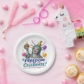Verjaardagsviering van het Vrijheidsbeeld Papieren Bordje (Feest)