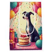 Verjaardagsviering voor Greyhound Medium Cadeauzakje (Achterkant)