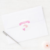 Verjaardagsviering voor meisjes ronde sticker (Envelop)