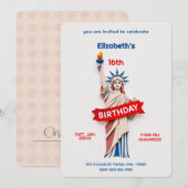 Verjaardagsviering Vrijheidsbeeld Kaart (Voorkant / Achterkant)